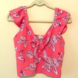 Anne Taylor ruffle sleeve shirt